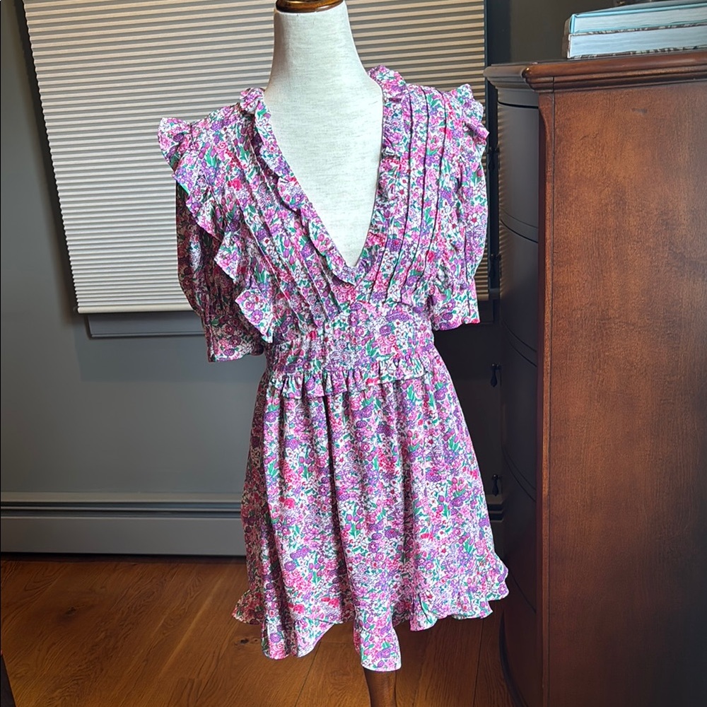 For Love And Lemons Floral Pink Dress